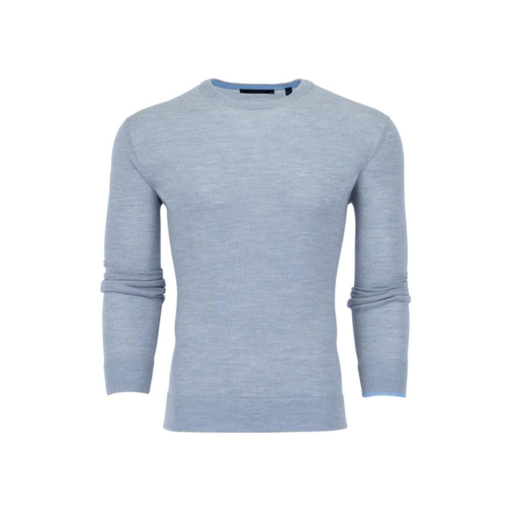 NEW GREYSON CLOTHIERS men's crewneck sweater in light grey heather